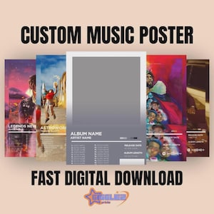 Choose Your Own Album Poster Custom Album Poster Digital Poster, Favourite Album Artist Cover, Singer and Artist Songs, Gift Idea Wall Decor