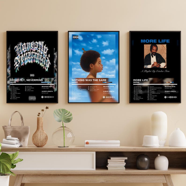 Drake Album Cover Posters, Bundle Set of 16 Hip Hop Posters, Music ...