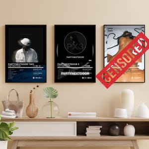 Partynextdoor Digital Album Art Poster, Download Bundle Set of 5, Music