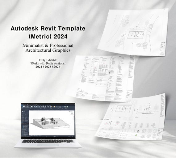Autodesk Revit Template (Metric) 2024 | Minimalist & Professional Architectural Graphics