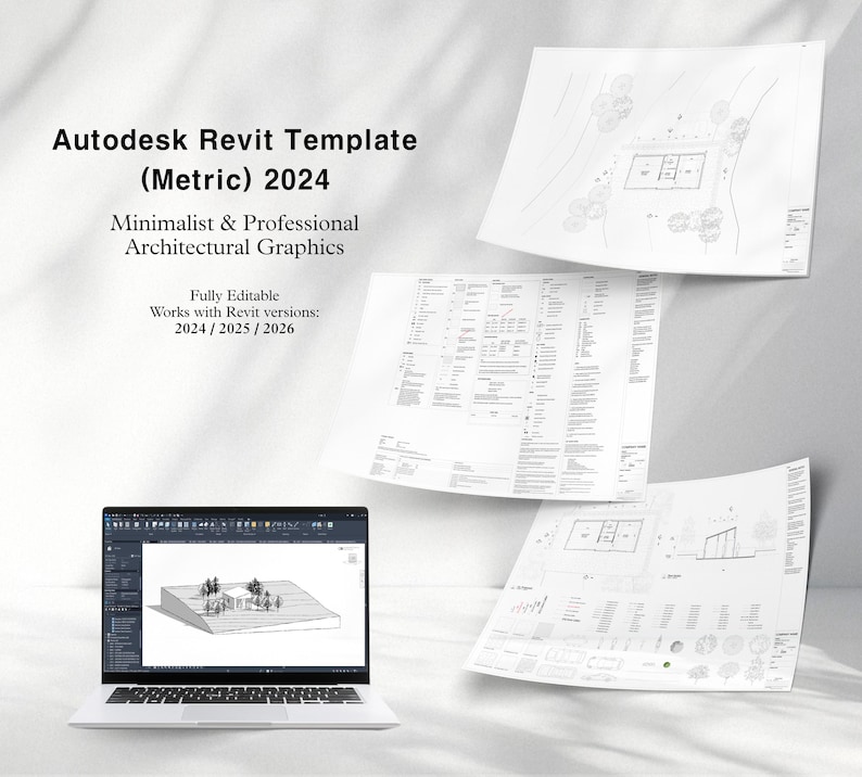 Autodesk Revit Template (Metric) 2024 | Minimalist & Professional Architectural Graphics