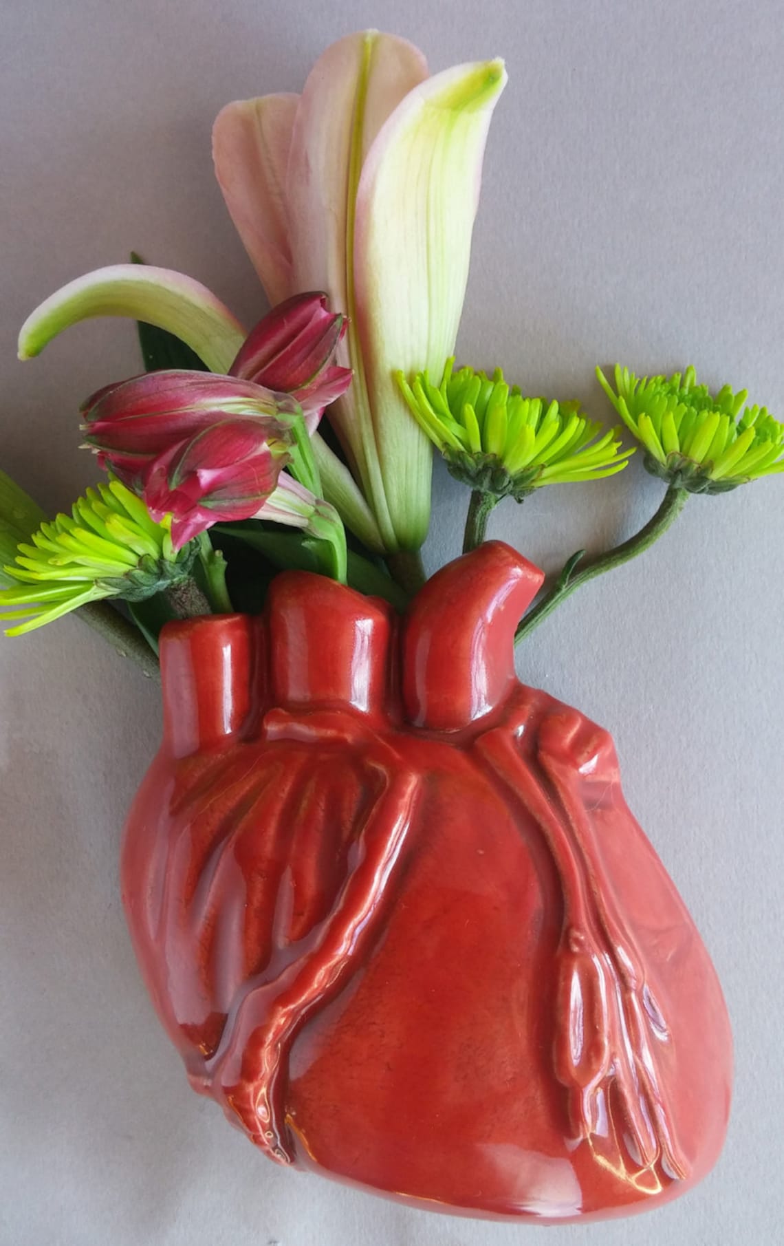 Human Heart Wall Vase Human Heart Vase Holds Water for Etsy