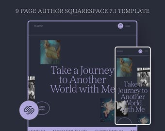 Dark Author Squarespace Website Template: Fantasy, Romance, Thriller