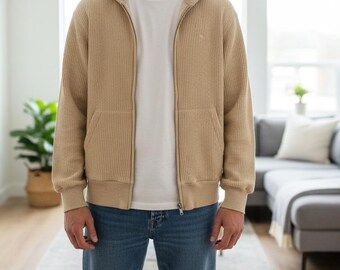 Ralph Lauren Cream Hoodie • Men’s Small • Classic Pullover Sweatshirt • Minimal Casual Layer