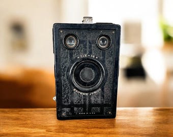 Vintage Kodak Brownie Junior Six-16 Camera | 1930s Box Camera | Art Deco Photography Decor | Antique Film Camera