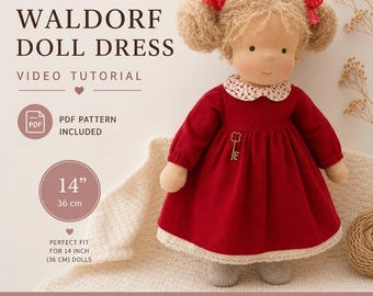 Abito per bambola Waldorf fai da te, modello PDF, guida passo passo, vestiti bellissimi