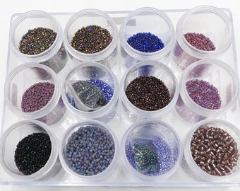 10 Colors Miyuki Delica Purple and Rose 11/0 Seed Beads Dynamite Seed Beads 11/0 8/0 Many Finishes DIY Beadweaving Clear Jars Bead Supplies