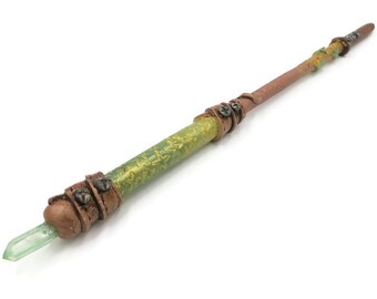 Steampunk Magic Wand Wizard Cosplay Witch Wand Wicca Magic Wand Gift for Her Gift for Him Unisex Polymer Clay Industrial Handmade