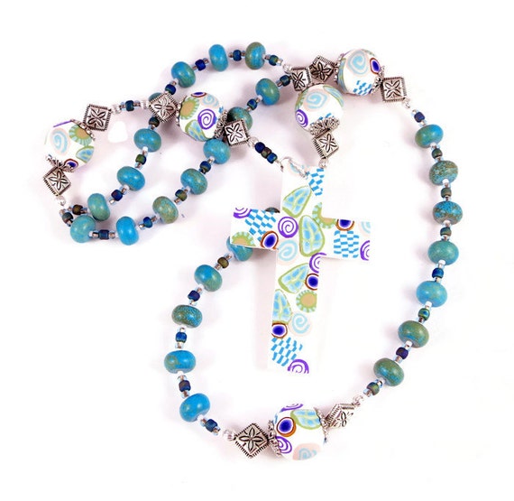 Anglican Prayer Beads Unisex Rosary Magnesite Rondelles Handmade