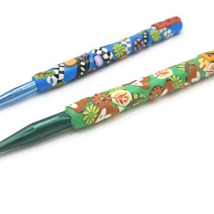 Size K 6.5 mm Boye Crochet Hook Polymer Clay Handle Color Choices UK Canada Imperial Sizes Ergonomic Craft Tools Fiber Art Tools Yarn Hook image 2