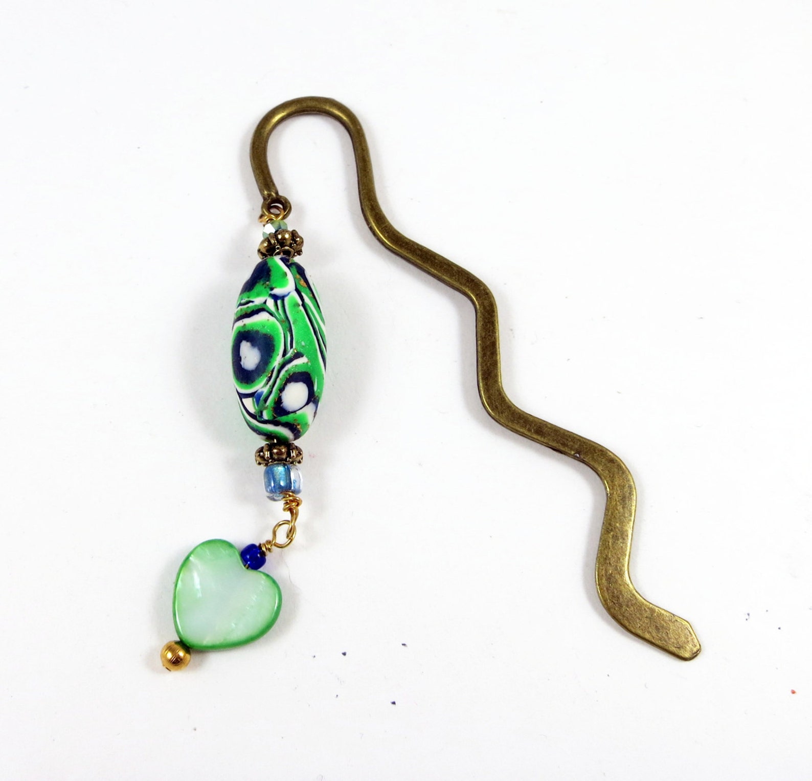 Bookmark Metal Hook Antiqued Brass Shepherd's Hook Etsy