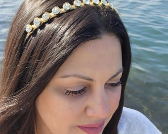 X-shaped Rhine-stone Headband. - Etsy display picture 1