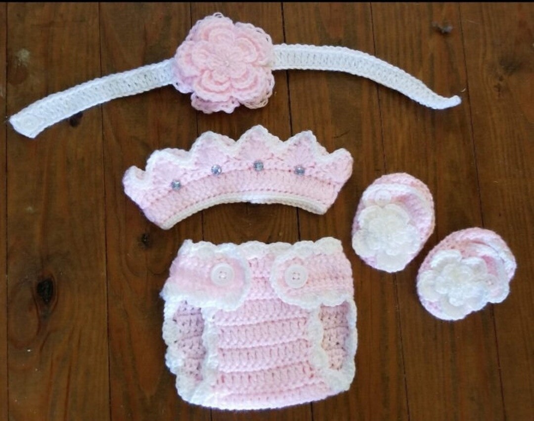 Newborn Baby Girl Outfit Crochet Baby Outfit Newborn Girl Etsy