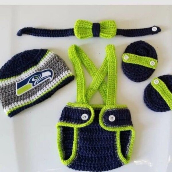 Seahawks Crochet Hat - Etsy