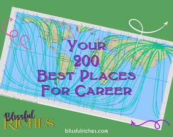 Astrocartography Best Places for Career Success Report | Professional & Career Astrology | Job Growth by Location | Same Day Delivery