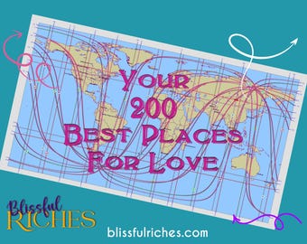 Astrocartography Best Places for Love Report | Romantic Relationship Astrology Report | Find Love by Location | Same Day Delivery