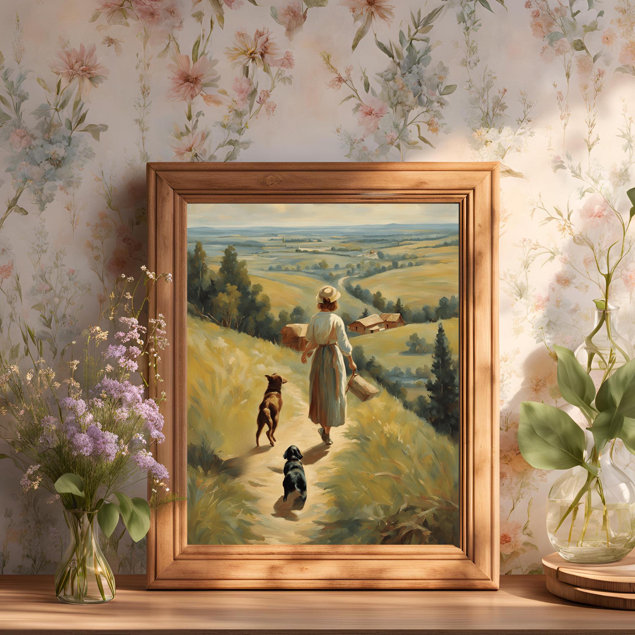 油絵 菅家令子 絵 絵画インテリア 額付(黒) F4-030219 子猫犬女の子