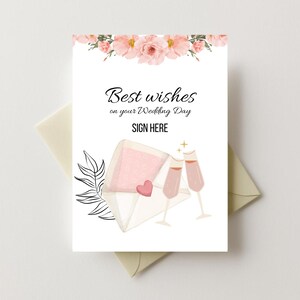 Cartão de casamento feminino fofo – Cartão de felicitações vintage | presente para o dia do casamento | Cartão de felicitações de parabéns | Flores e natureza
