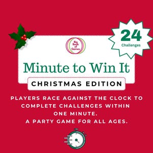 Christmas Minute to Win It Game: 24 Holiday Challenges (PDF Download)