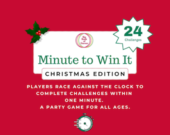 Juego "Minuto para ganar" de Navidad: 24 desafíos navideños (Descarga PDF)