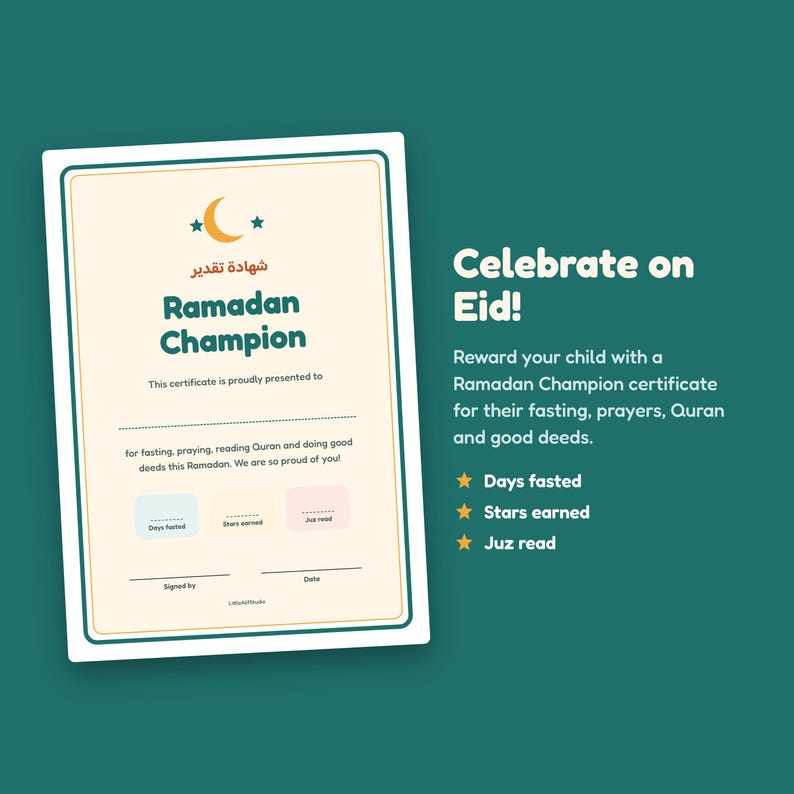 Ramadan Activities for Kids Printable, Good Deeds Tracker, Quran and
