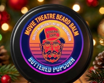 Bálsamo para barba con aroma a palomitas de maíz con mantequilla / Cuidado retro de los 80 (2 oz)