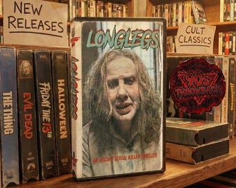 Cinta VHS personalizada LONGLEGS / Arte de película de terror funcional / Casete reciclado / Coleccionable de terror estético de los 90 / Osgood Perkins
