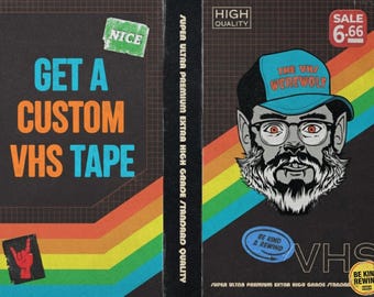 Transferencia de cinta VHS personalizada / Película personalizada, video en cinta retro