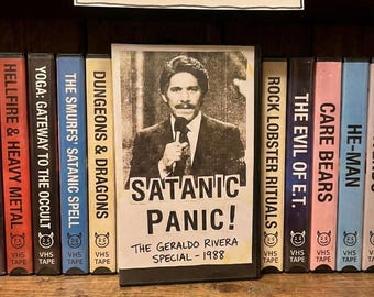Adoración al Diablo: Exponiendo la clandestinidad de Satanás (1988) / Especial de Geraldo Rivera / Cinta VHS personalizada / Rareza oculta