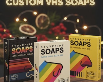 Set de jabón con cintas VHS personalizadas / Regalo retro de los 80