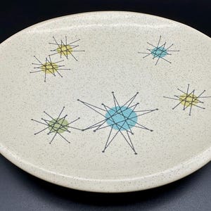 Franciscan Atomic Starburst Small Bread Plate Vintage Mid-Century-Modern Serving Ware
