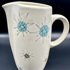 Franciscan Atomic Starburst Pitcher 32 oz Vintage Mid-Century-Modern Serving Ware