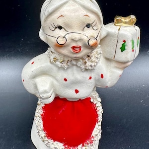 Vintage 1960er Jahre Commodore Japan Weihnachtsmann Kerzenhalter