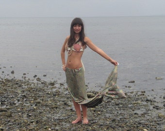 Mermaid Costume with Sea Shell Top for Halloween