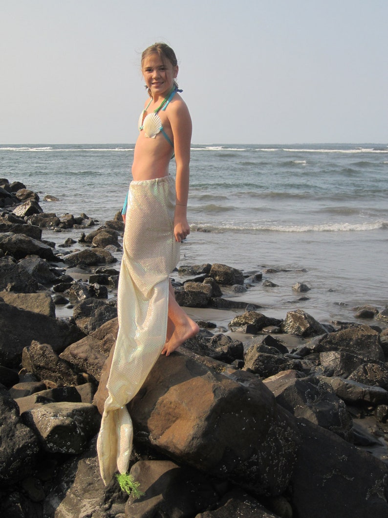 Teenage mermaid tail with shell top