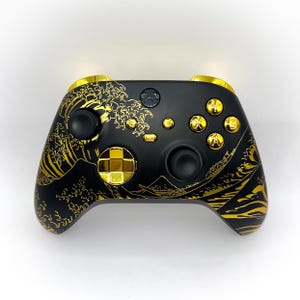 Golden Wave (Black) Series X/S & PC Custom Modded Controller