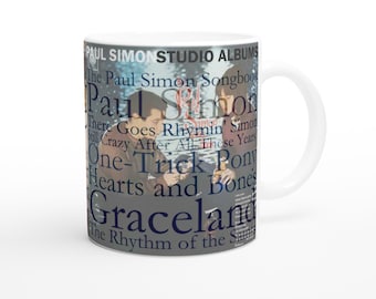 A Paul Simon Inspired Studio Albums Mug