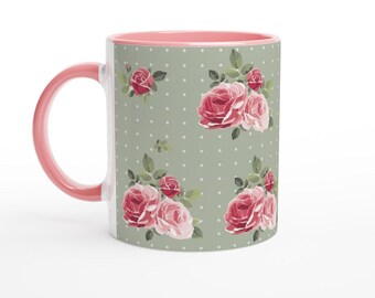 Cath Kidston Large Colourful Red Provence Rose Crush Stanley Fine China Mug   Genuine Cath Kidston by Churchill - Iconic English Design Gift - Etsy