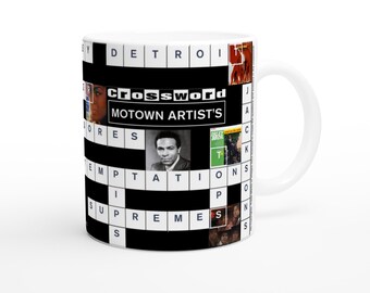 A Motown Inspired Artists Crossword Mug