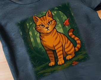 ThunderClan Warrior Cats T-shirt: Fantasy Bookish Fandom Tee Ungdomströja