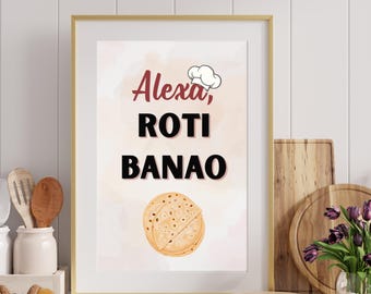 Spice Up Mom's Kitchen with Indian Humor - Instant Digital Print, Mother's Day Gift Idea, Indian Wall Art, Funny Kitchen Poster for Desi Mom