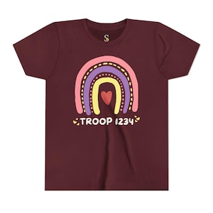 Girl Scout Troop Custom T-shirt, Girl Tshirt for Camp, Scouts Tees, Custom Troop Tshirt, Summer Camp Tee image 4