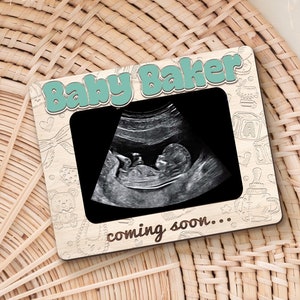 Ultrasound Photo Frame, Expecting Baby Frame, Ultrasound Fridge Magnet, New Mom Gift, Expecting Parents, Baby Reveal Gift for Grandparent