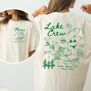 Custom Lake Crew Shirt, Personalized Lake Trip Tee for Girls Weekend, Family Vacation,  Friends Vacation,Custom Family Matching Shirt