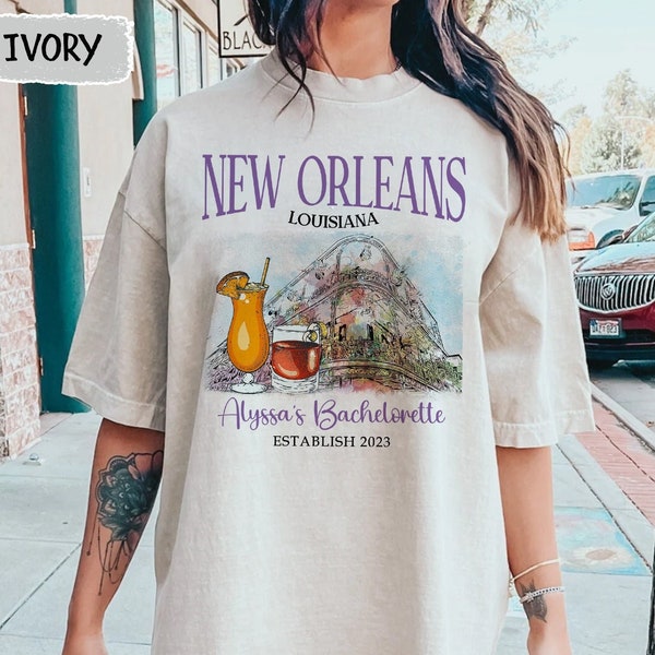 Custom New Orleans Bachelorette Shirt, New Orleans Girls Trip Tshirt, Bridal Party Shirt, Cocktail Club Shirts, Bride To Be Bridesmaid Shirt