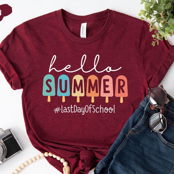 Hello Summer Teacher Shirt: End Of School Year Gift