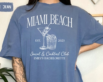 Custom Bachelorette Party Shirt: Miami Beach Bridal Tour