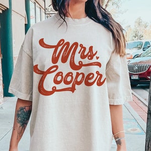 Comfort Colors Custom Mrs Shirt, Future Mrs Shirt, Retro Bride Shirt Wedding, Girlfriend Fiancee Gift, Bridal Party Shirts, Honeymoon Shirt