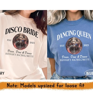 Disco Bachelorette Shirts, 90s Bachelorette Party Shirts, Disco Bride Dancing Queen Shirt, Custom Bride Shirt, Retro Bridal Party Shirt