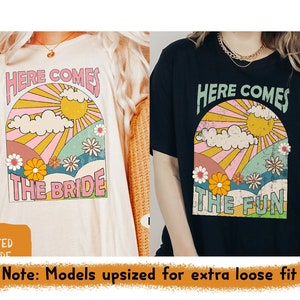 Retro Bachelorette Party Shirts, 70s Hippie Bachelorette Shirts, Groovy Bride, Bridesmaid Shirt, Here Come The Bride, Beach Bachelorette Tee